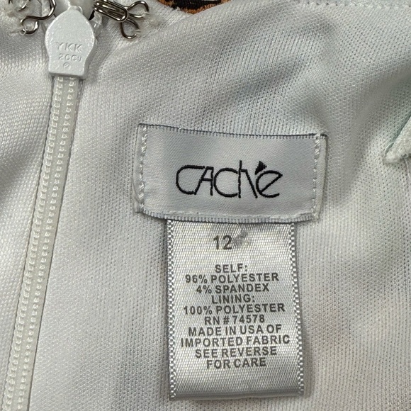 Cache Vintage Floral Bodycon Dress Size 12 – Bold Print Y2K Vibes - Picture 8 of 10